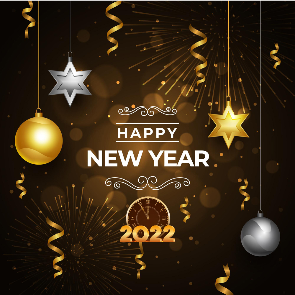 Happy New year 2022 Free New year 2022 Greeting cards