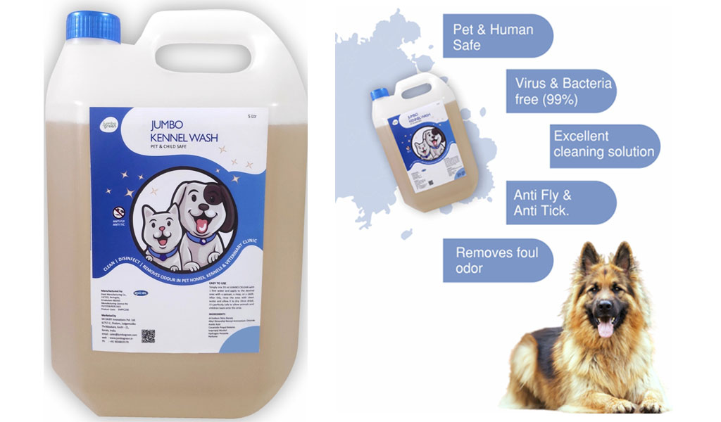 Jumbo-Kennel-Wash-solution-to-keep-kennels-living-spaces-clean-and-odor