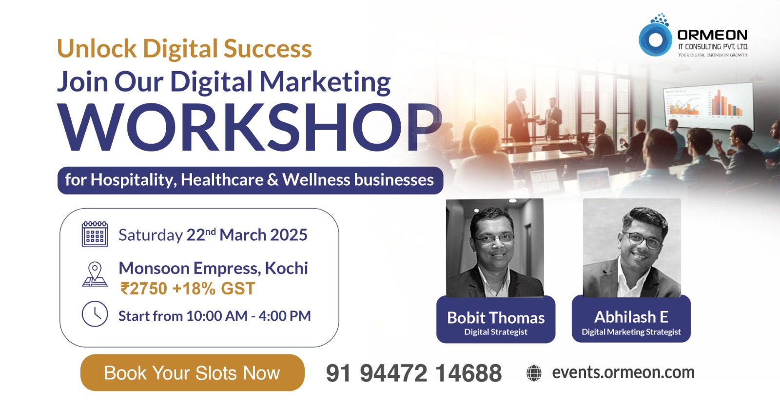 Digital Marketing worksho for healthcare, wellness and hospitality