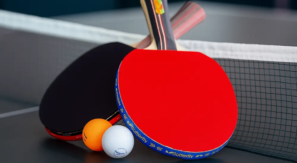 Indoor recreation area with table tennis at family resort in Wayanad.