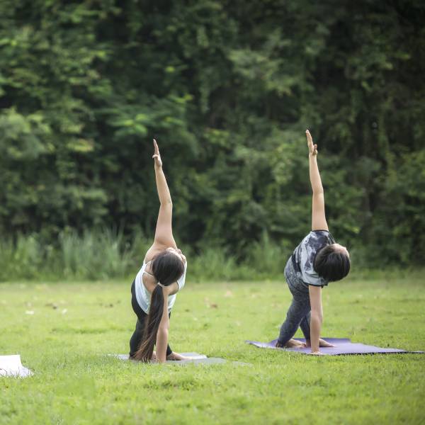 Guided yoga sessions at Akantamaya Ayurvedic Resort, Kerala for holistic wellness
