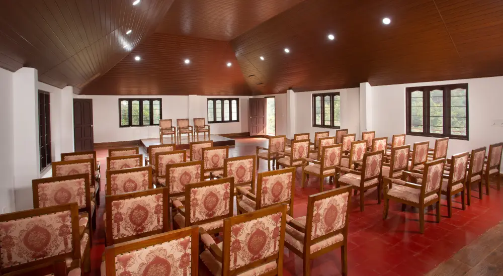 Spacious banquet hall in Munnar at Heaven Inn Resort for corporate meetings and events