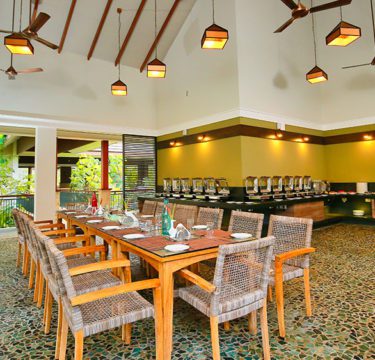 Fine dining experience at Morickap Resort in Wayanad featuring multi-cuisine gourmet dishes