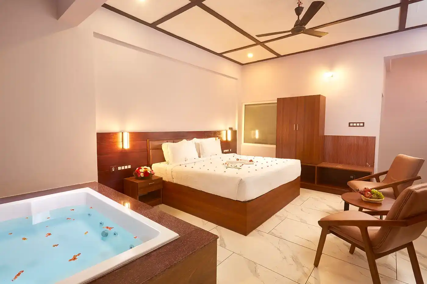Jacuzzi villa at Era Munnar with luxury interiors and scenic hill views