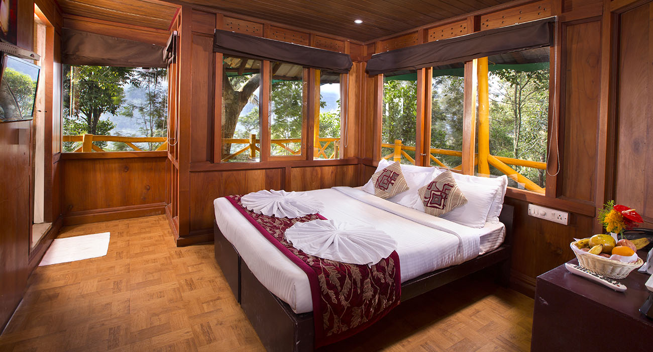 Luxury tree house at Dream Catcher Munnar surrounded by lush plantations