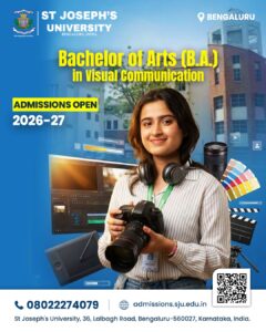Apply for BA Visual Communication 2026 at St Joseph’s University Bengaluru campus